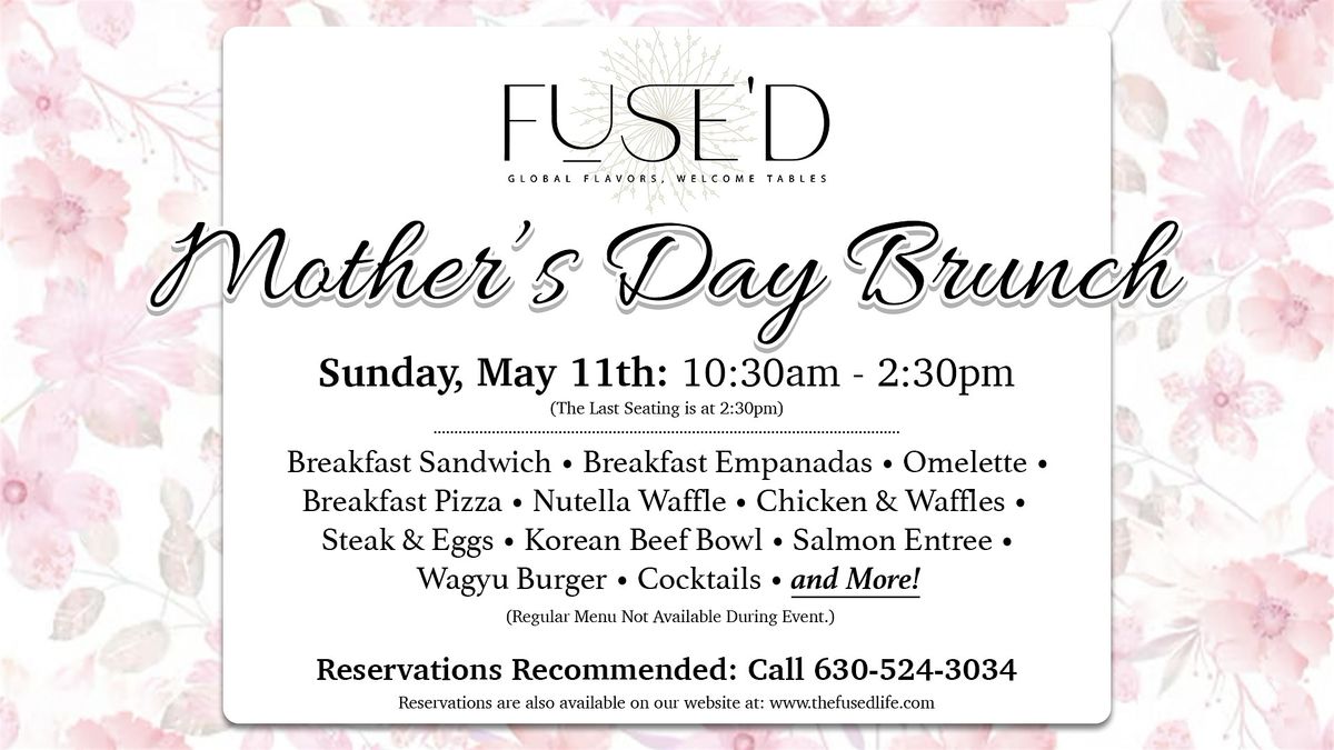 Mother's Day Sunday at Fuse'd, 11 May | Event in Plainfield | AllEvents