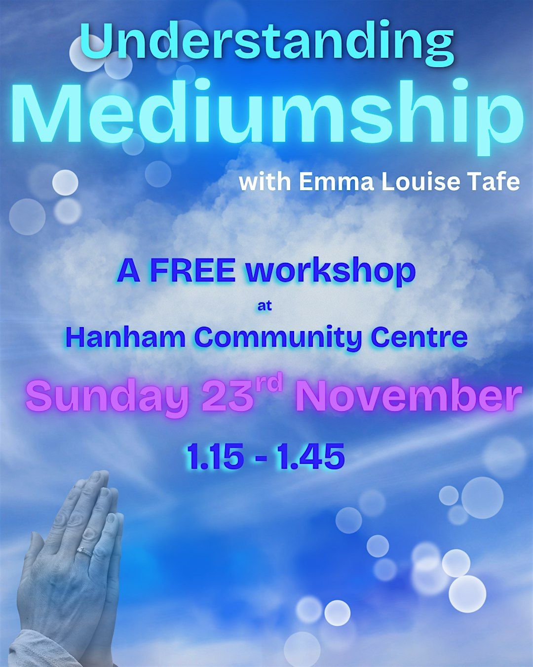Understanding mediumship - a FREE 30 minute workshop, 23 November | Event in Hanham | AllEvents