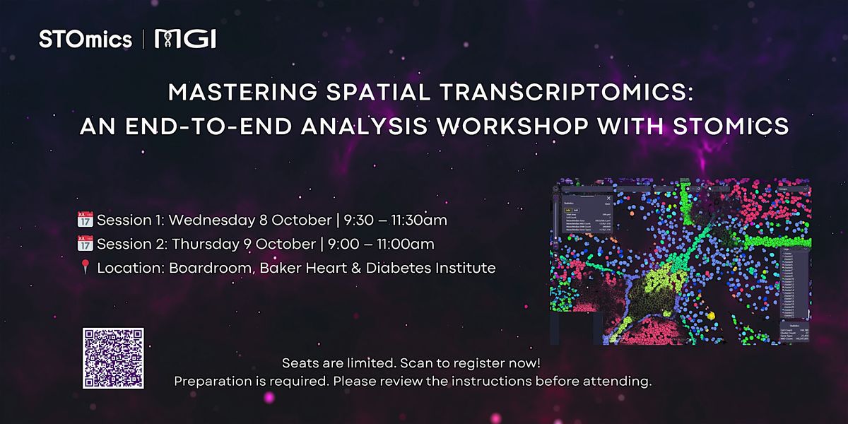 Mastering Spatial Transcriptomics: An End-to-End Analysis Workshop, 8 October | Event in Melbourne | AllEvents