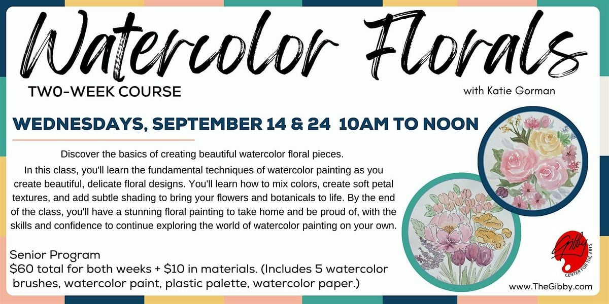 Watercolor Florals: Two-Week Course, 17 September | Event in Middletown | AllEvents