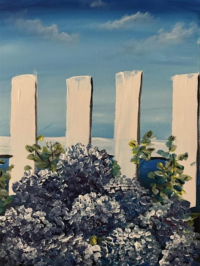 Hydrangeas on the Fence, a PAINT & SIP EVENT with Lisa, 30 May | Event in Littleton | AllEvents
