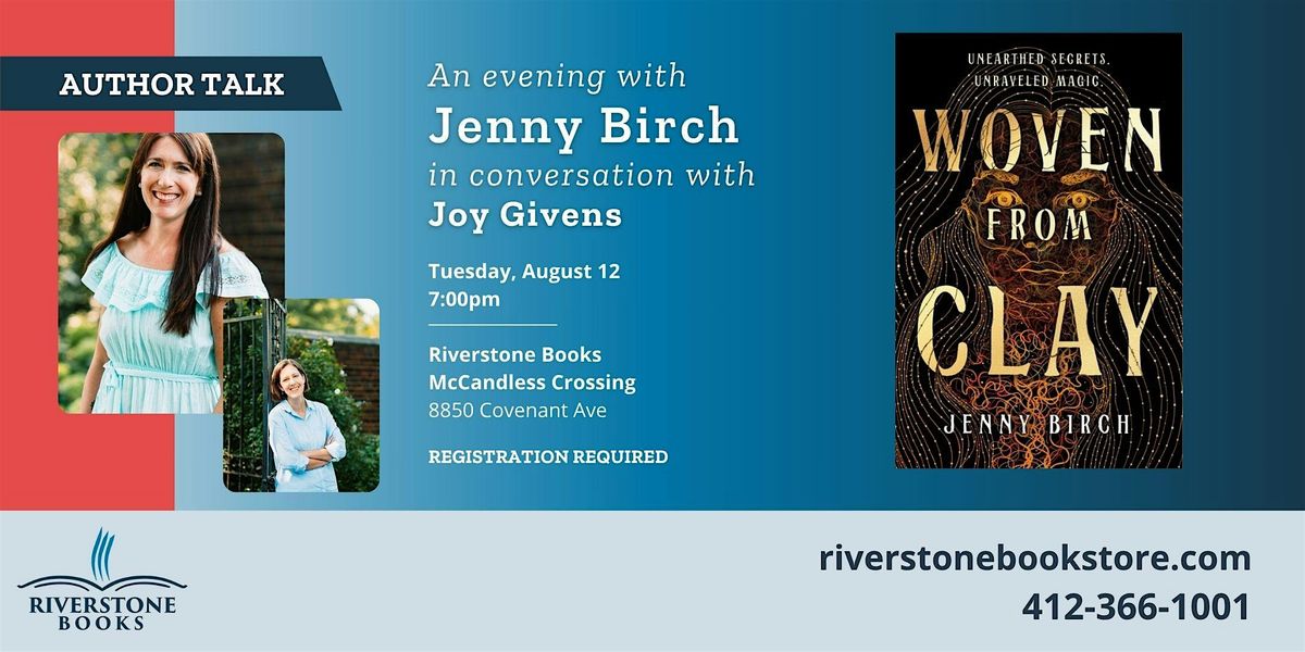 An Evening with Author Jenny Birch in Conversation with Joy Givens, 12 August | Event in McCandless Township