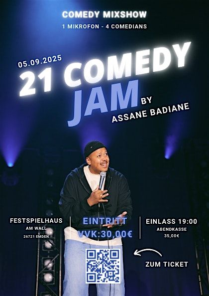 21 Comedy Jam, 5 September | Event in Emden | AllEvents