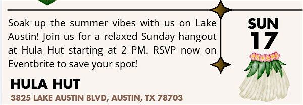 #BWATX Hula Hut Hangout, 17 August | Event in Austin | AllEvents