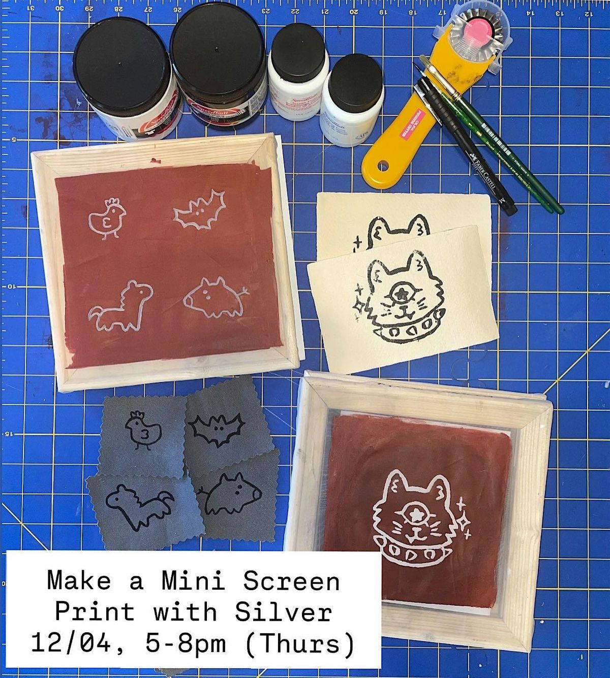 Make a Mini Screen Print with Silver, 4 December | Event in Chicago | AllEvents