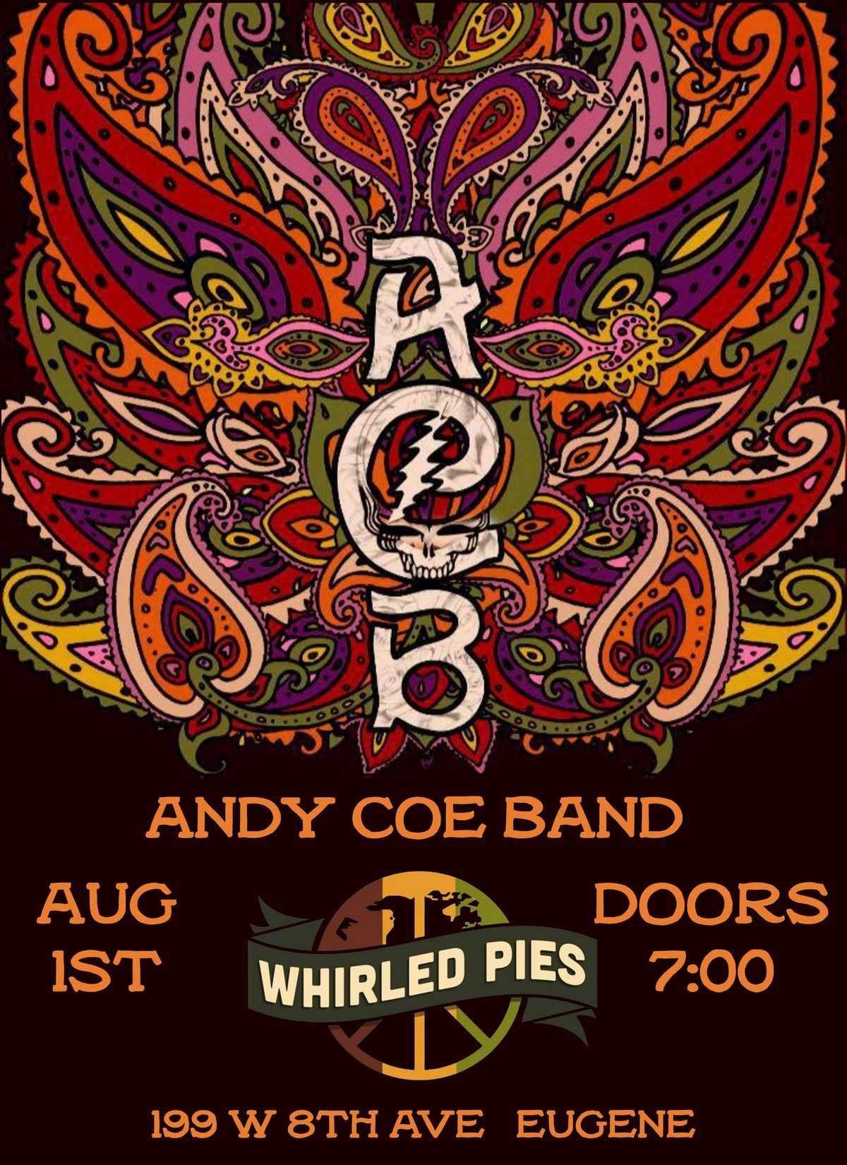 ANDY COE BAND, 1 August | Event in Eugene | AllEvents