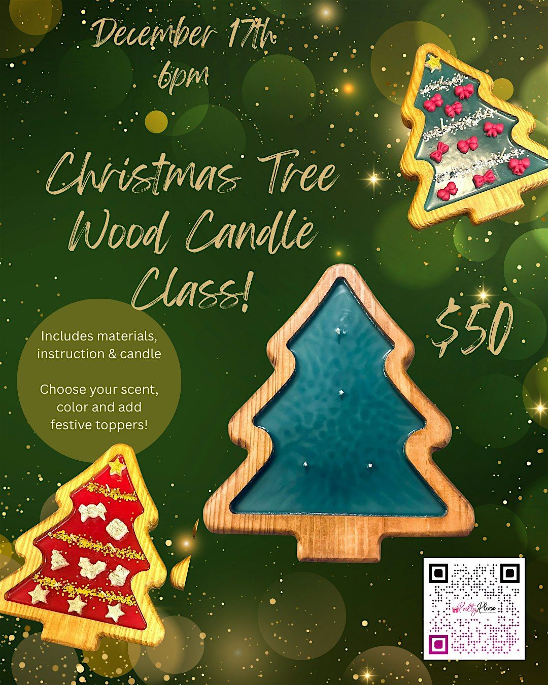 Christmas Tree Wood Candle Class!, 17 December | Event in Hartland | AllEvents