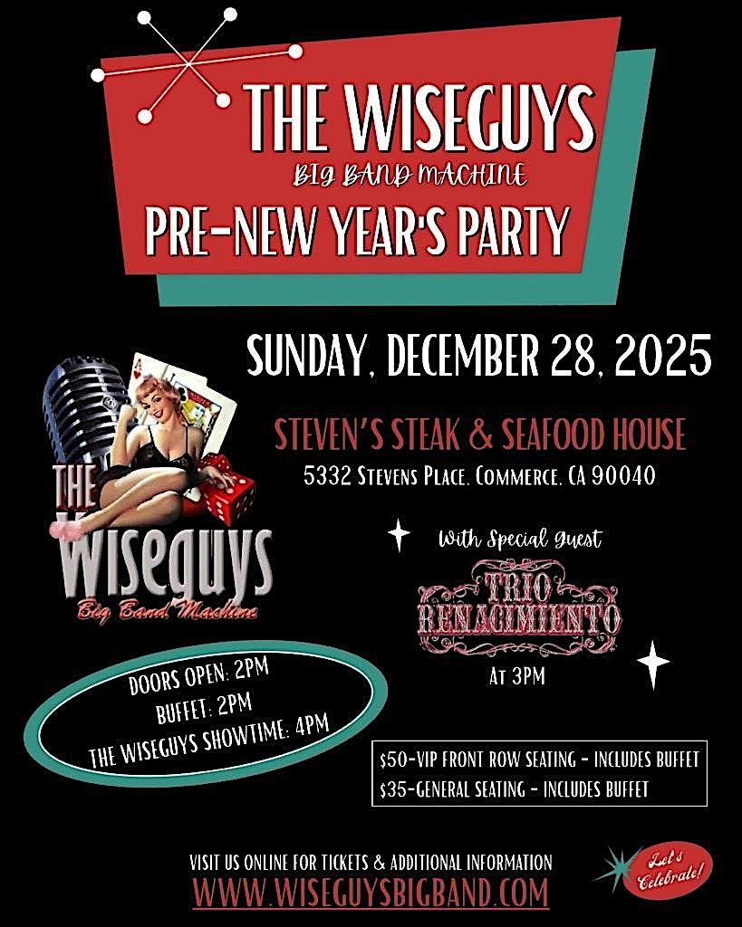 The Wiseguys Big Band Machine - Pre-New Year's Party, 28 December | Event in Commerce | AllEvents