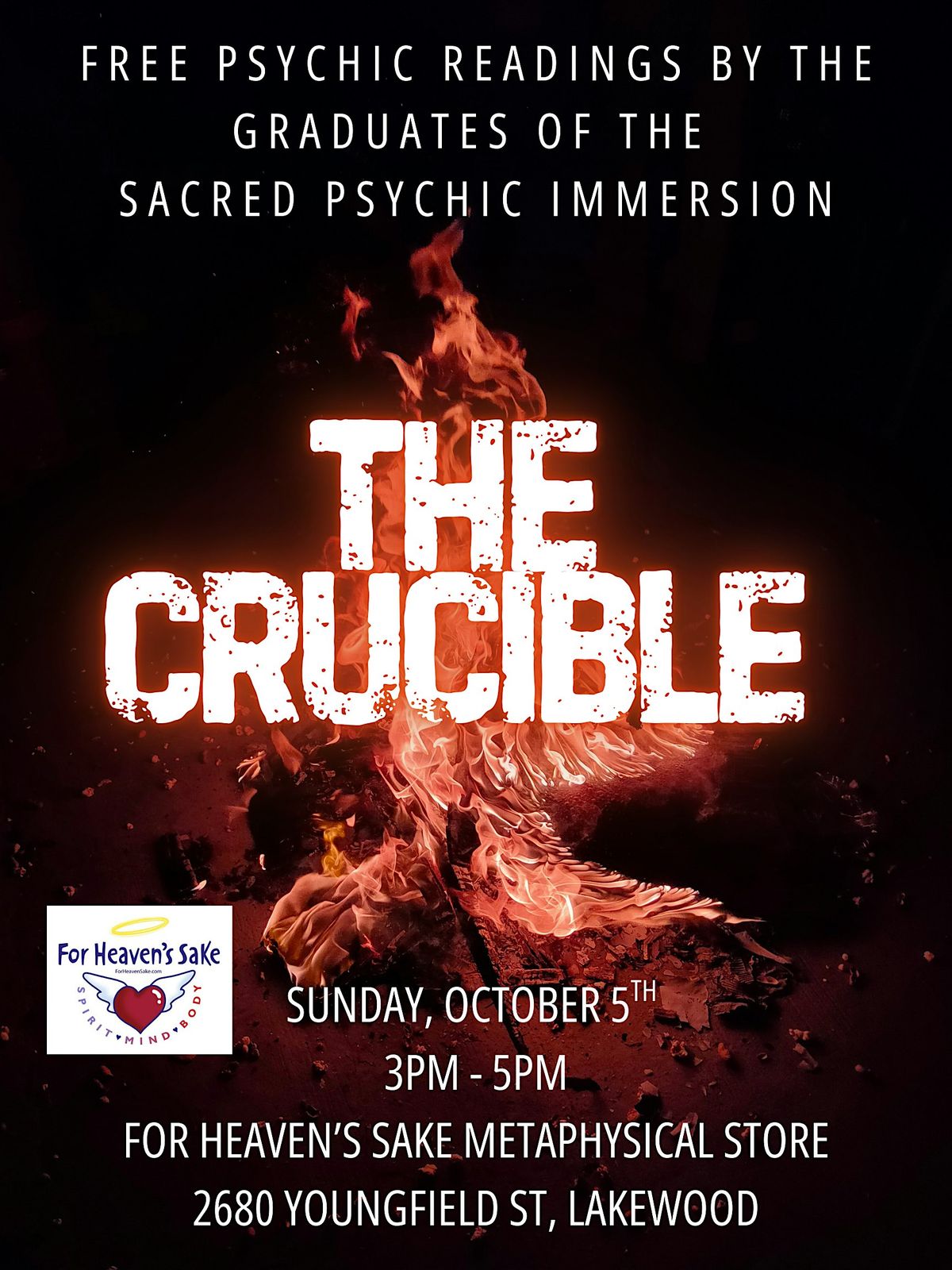 The CRUCIBLE - Free Psychic Readings | Event in Lakewood | AllEvents