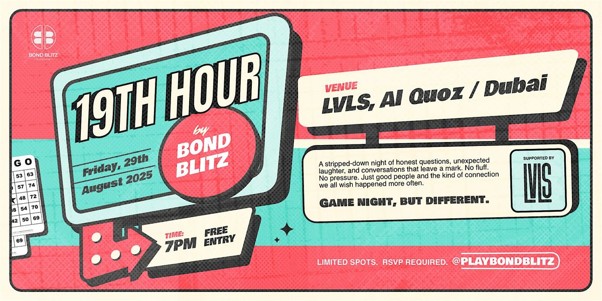 19th Hour by Bond Blitz, 29 August | Event in Dubai | AllEvents