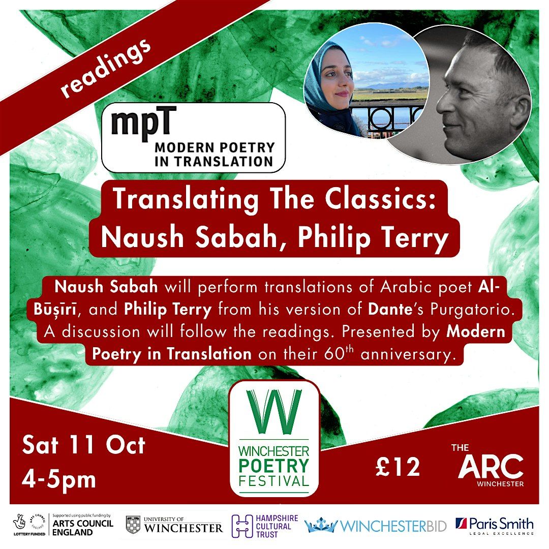 Translating the Classics: Naush Sabah, Philip Terry, 11 October | Event in Winchester | AllEvents