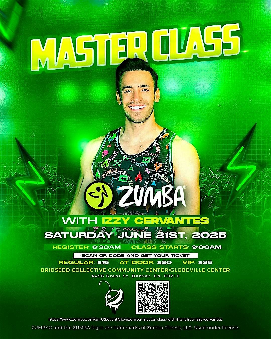 Zumba Master Class with Izzy Cervantes, 21 June | Event in Denver | AllEvents