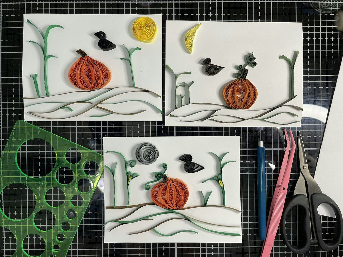 Pumpkin Scene Card Learn to Quill Class, 4 October | Event in Republic | AllEvents