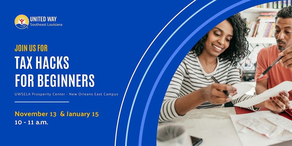 Tax Hacks for Beginners: New Orleans East, 13 November | Event in New Orleans | AllEvents