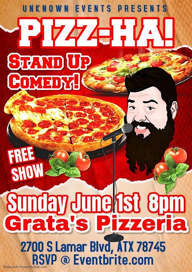 Pizz-Ha! Stand Up Comedy at Grata's Pizzeria., 1 June | Event in Austin | AllEvents