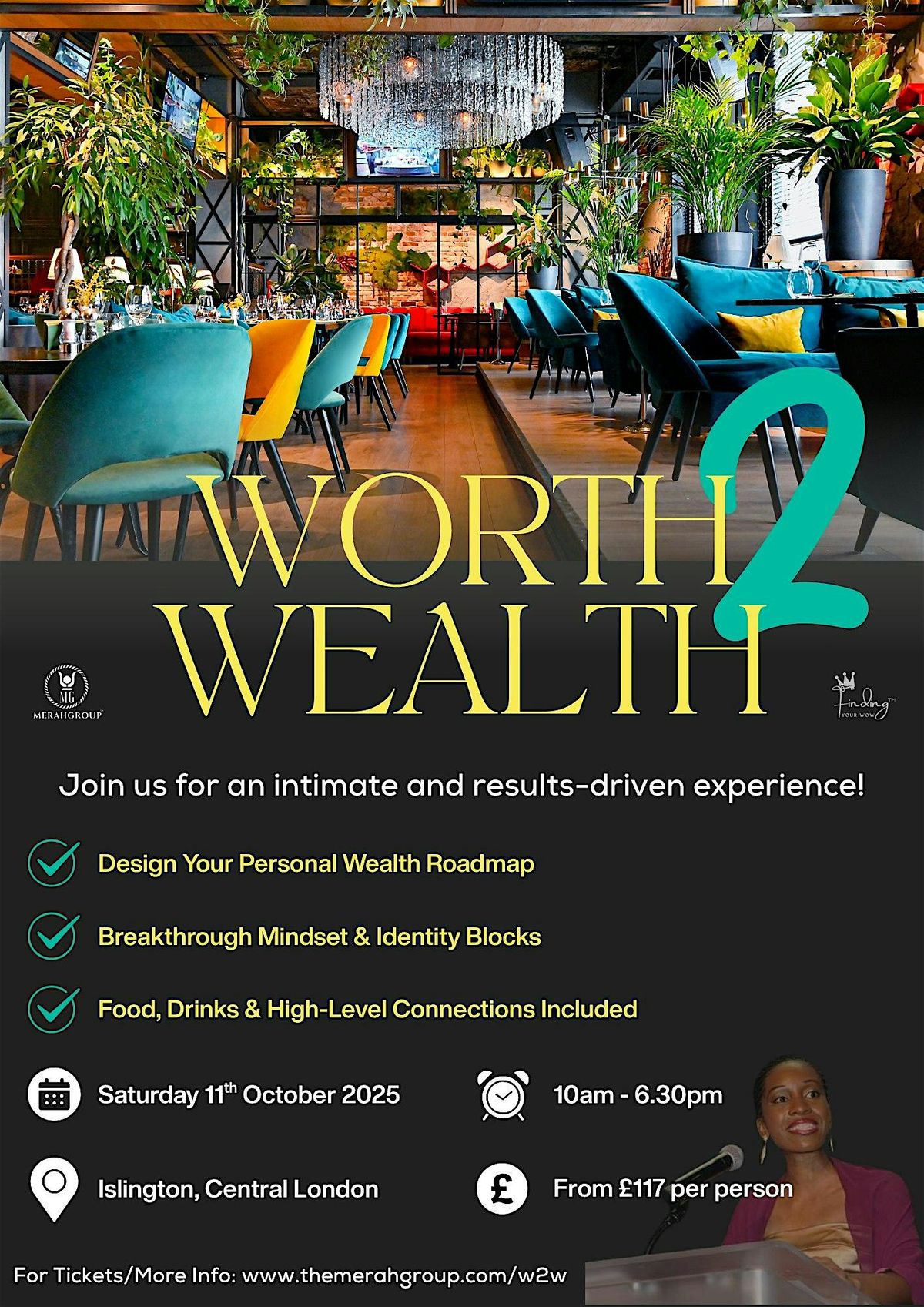 Finding Your WOW: Worth 2 Wealth Live, 11 October | Event in London | AllEvents