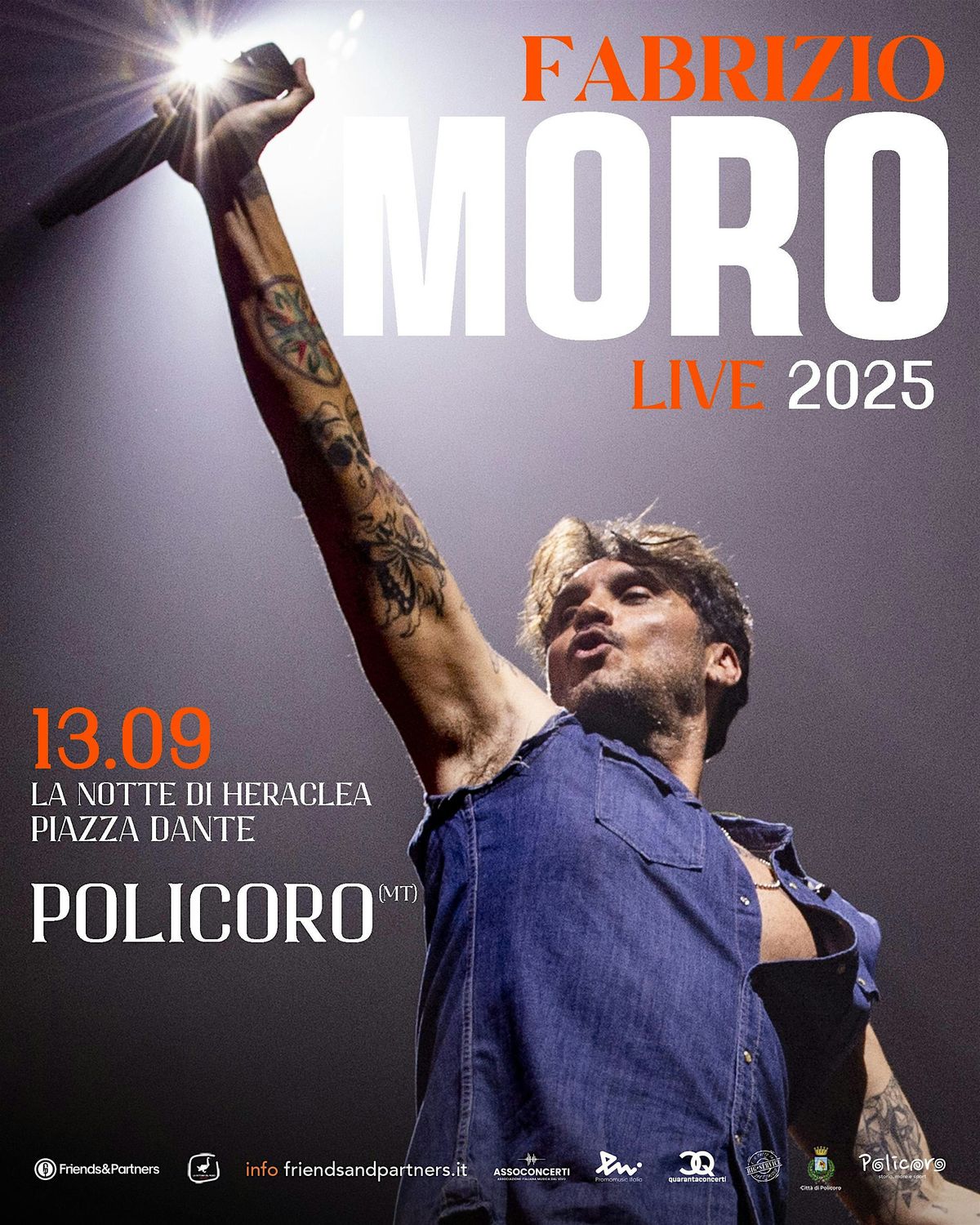FABRIZIO MORO @ Piazza Dante | POLICORO (MT) - sab. 13/09/2025, 13 September | Event in Policoro | AllEvents
