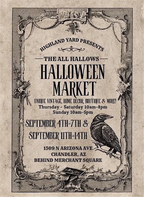 The All Hallows Halloween Market - Highland Yard Vintage, 4 September | Event in Chandler | AllEvents