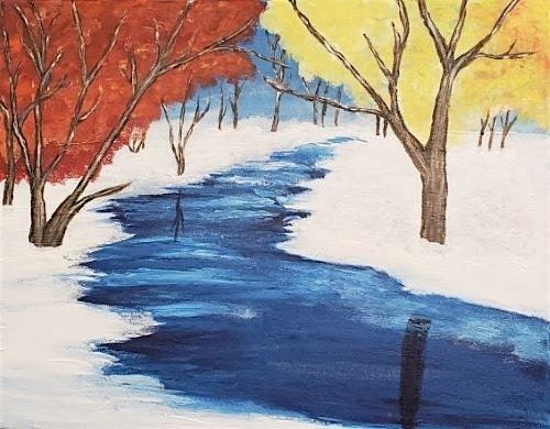 Skate your way to this fun “Icy River” paint and sip painting event at La P, 29 December | Event in Roseville