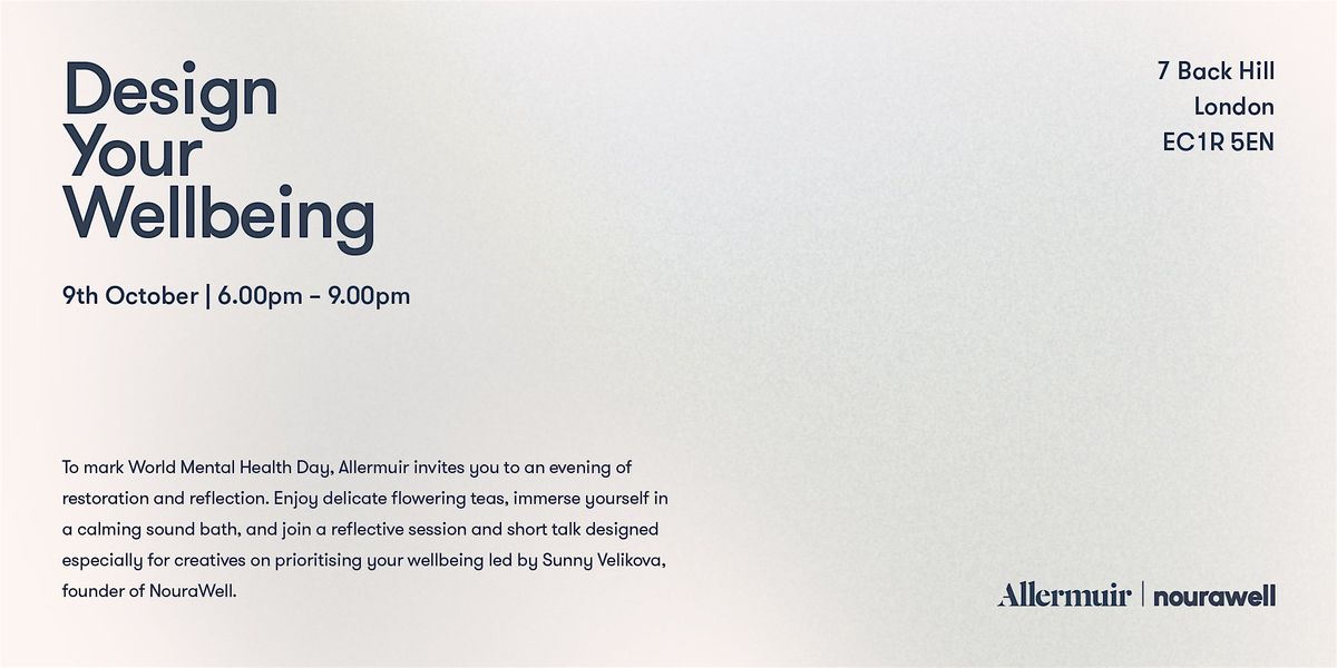 Design Your Wellbeing, 9 October | Event in London | AllEvents