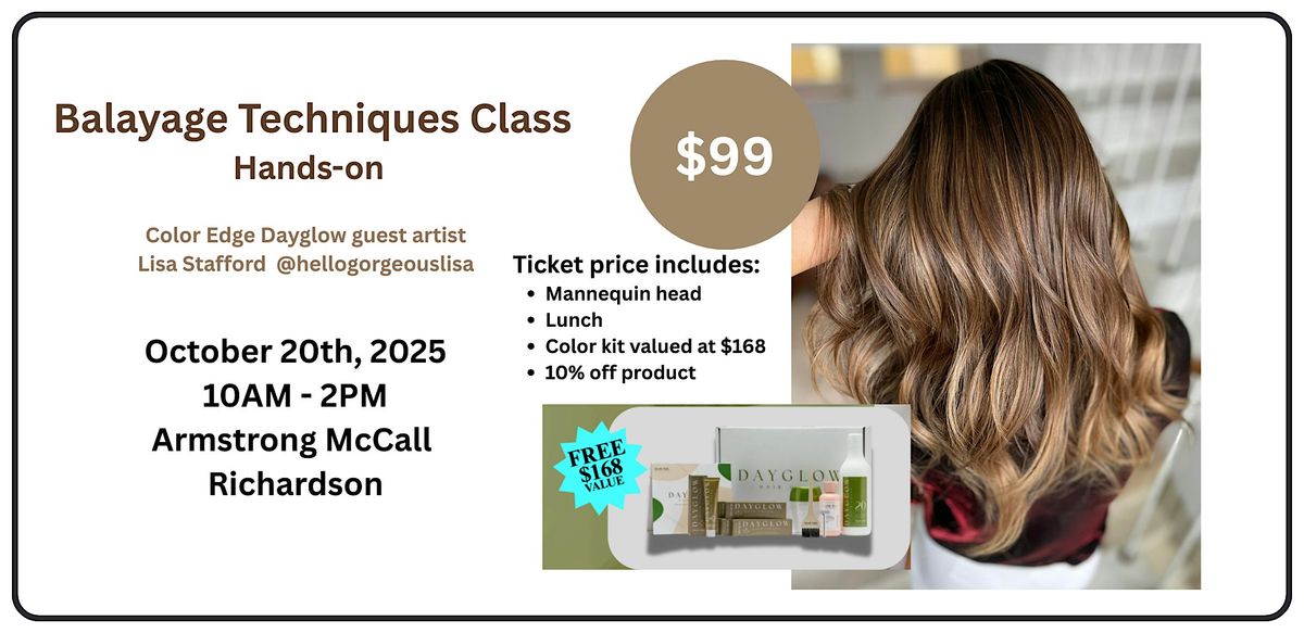 Balayage Techniques - Hands-on, 20 October | Event in Richardson | AllEvents