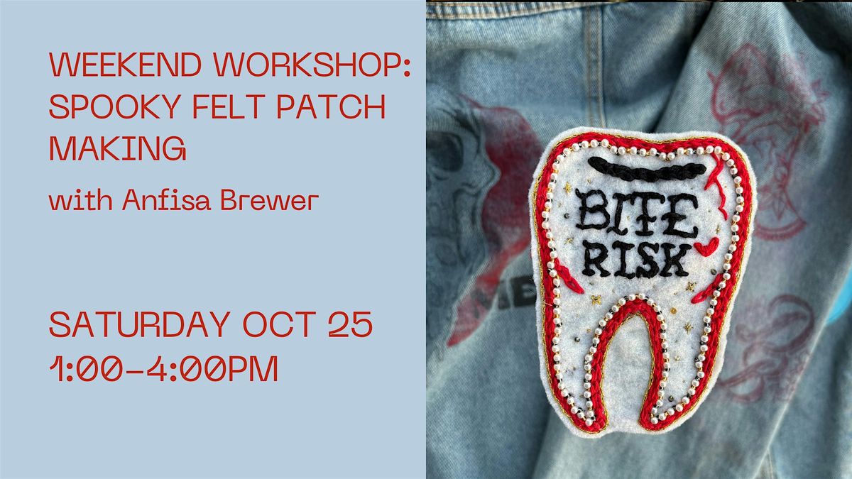 Weekend Workshop- Spooky Felt Patch Making, 25 October | Event in San Antonio | AllEvents