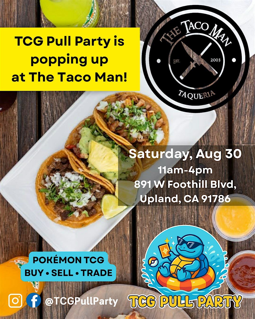 TCG Pull Party at The Taco Man Upland, 30 August | Event in Upland | AllEvents