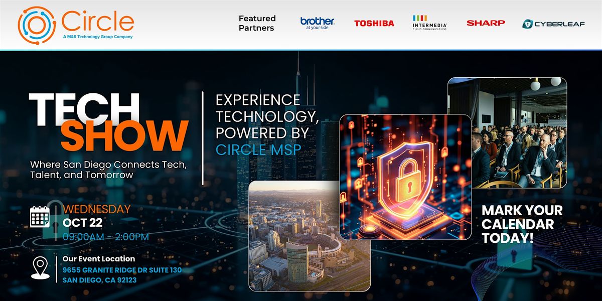 Circle MSP Technology Show San Diego, 22 October | Event in San Diego | AllEvents