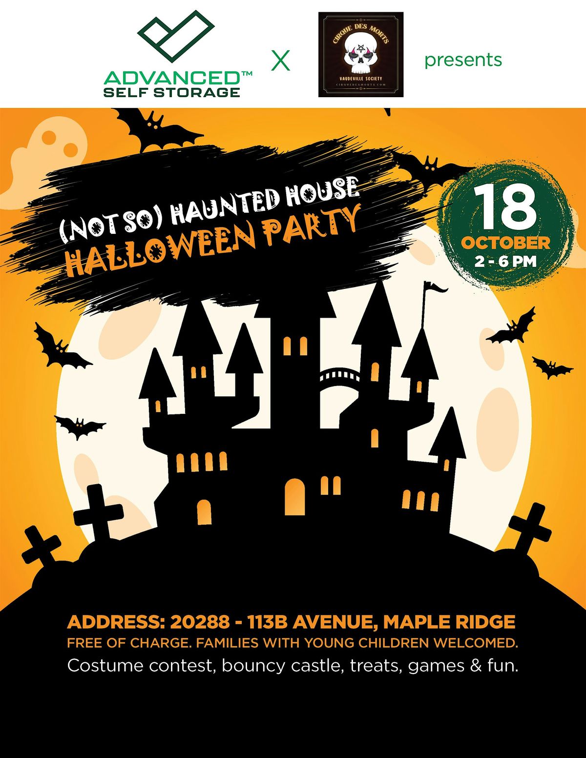 (Not So) Haunted House Halloween Party by Advanced Self Storage, 18 October | Event in Maple Ridge | AllEvents