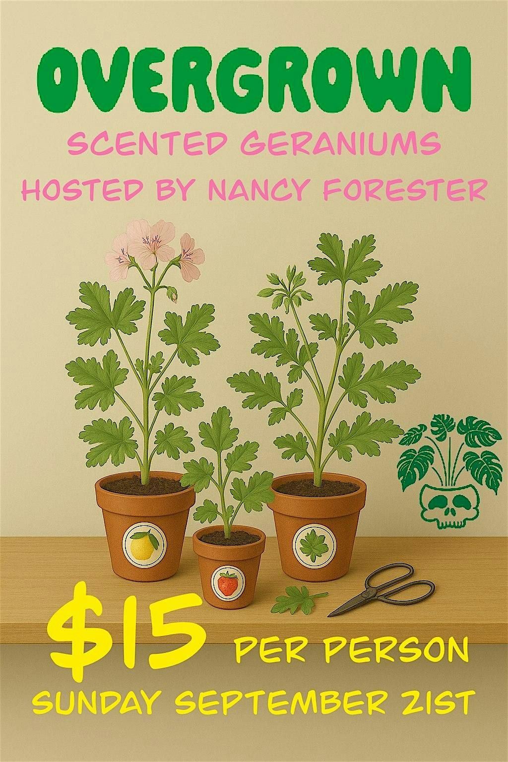 OVERGROWN: Scented Geraniums Workshop, 21 September | Event in Milford | AllEvents