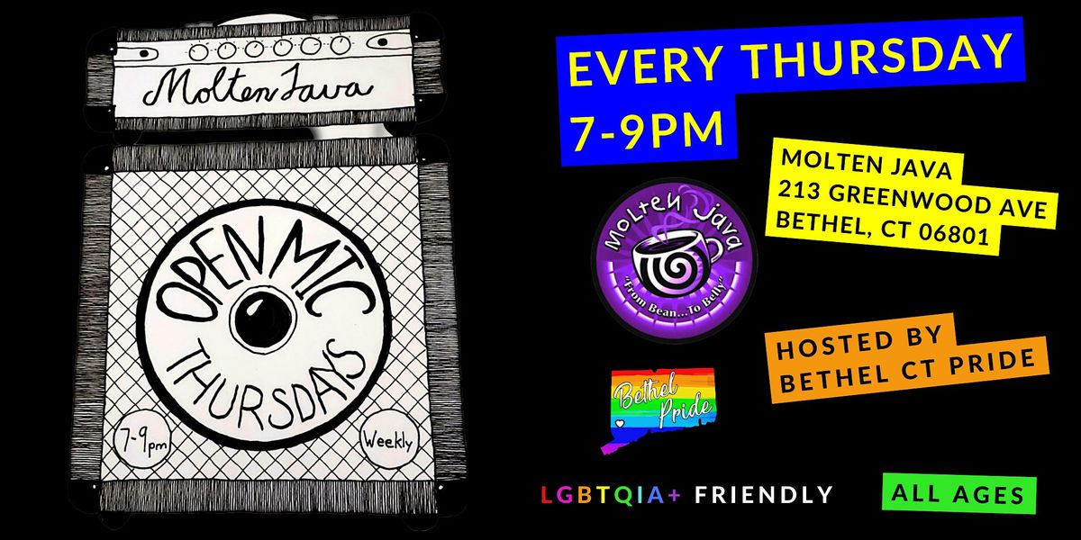 Open Mic Night - Hosted by Bethel CT Pride & Molten Java | Event in Bethel | AllEvents