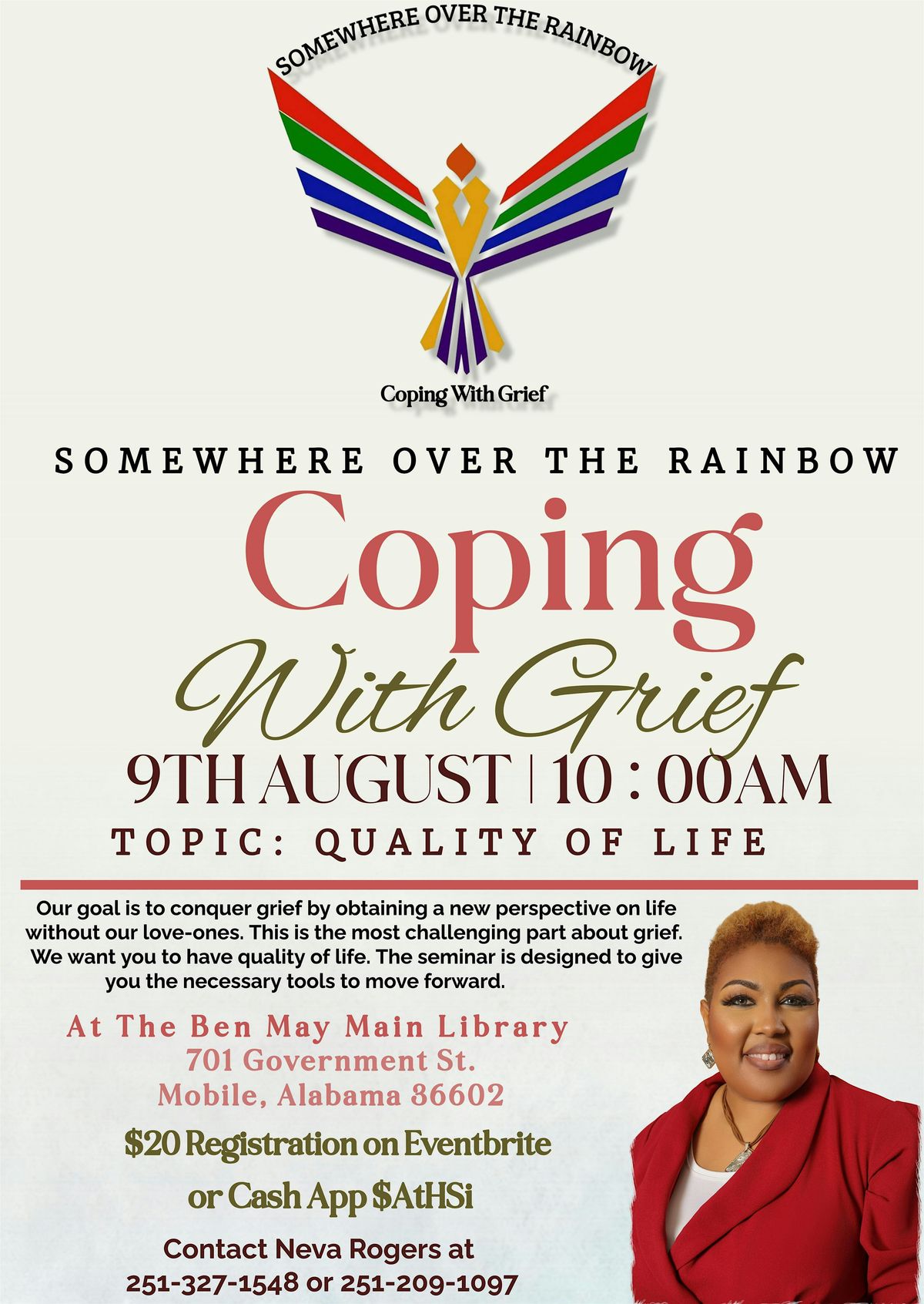 Somewhere Over The Rainbow Coping With Grief Seminar, 9 August | Event in Mobile | AllEvents