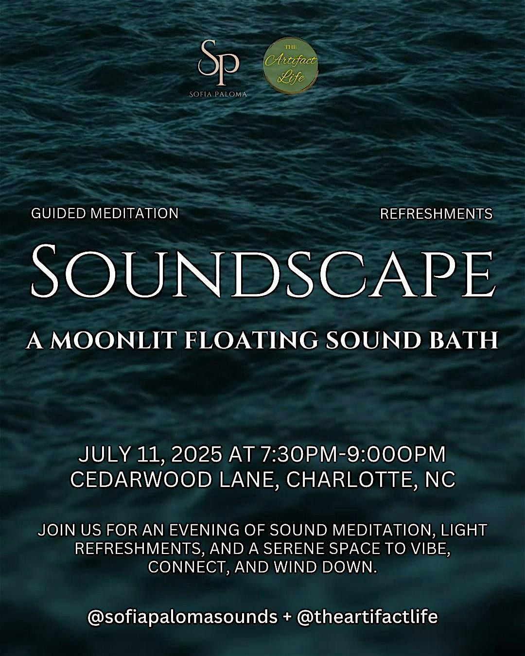 Soundscape: A  Moonlit Floating Soundbath, 11 July | Event in Charlotte | AllEvents