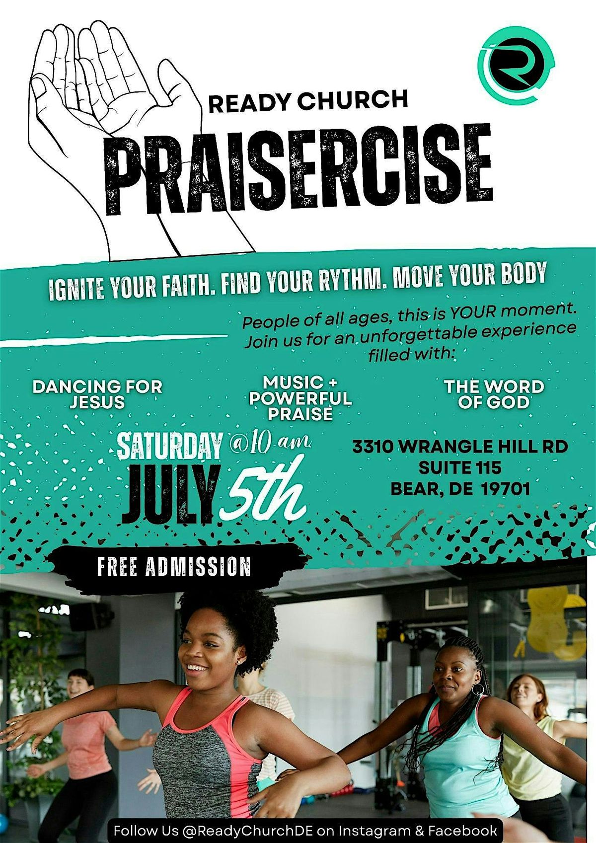 PRAISERCISE – Ignite Your Faith. Find Your Rhythm. Move Your Body., 5 July | Event in Bear | AllEvents