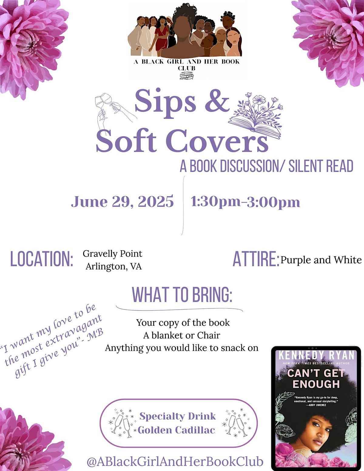Sips & Soft Covers : Kennedy Ryan’s Can’t Get Enough, 29 June | Event in Alexandria | AllEvents