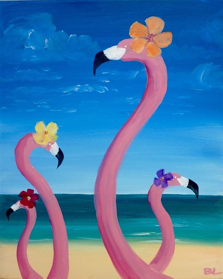 Toledo Paint and Sip Party – Floral Flamingos, 15 August | Event in Toledo | AllEvents