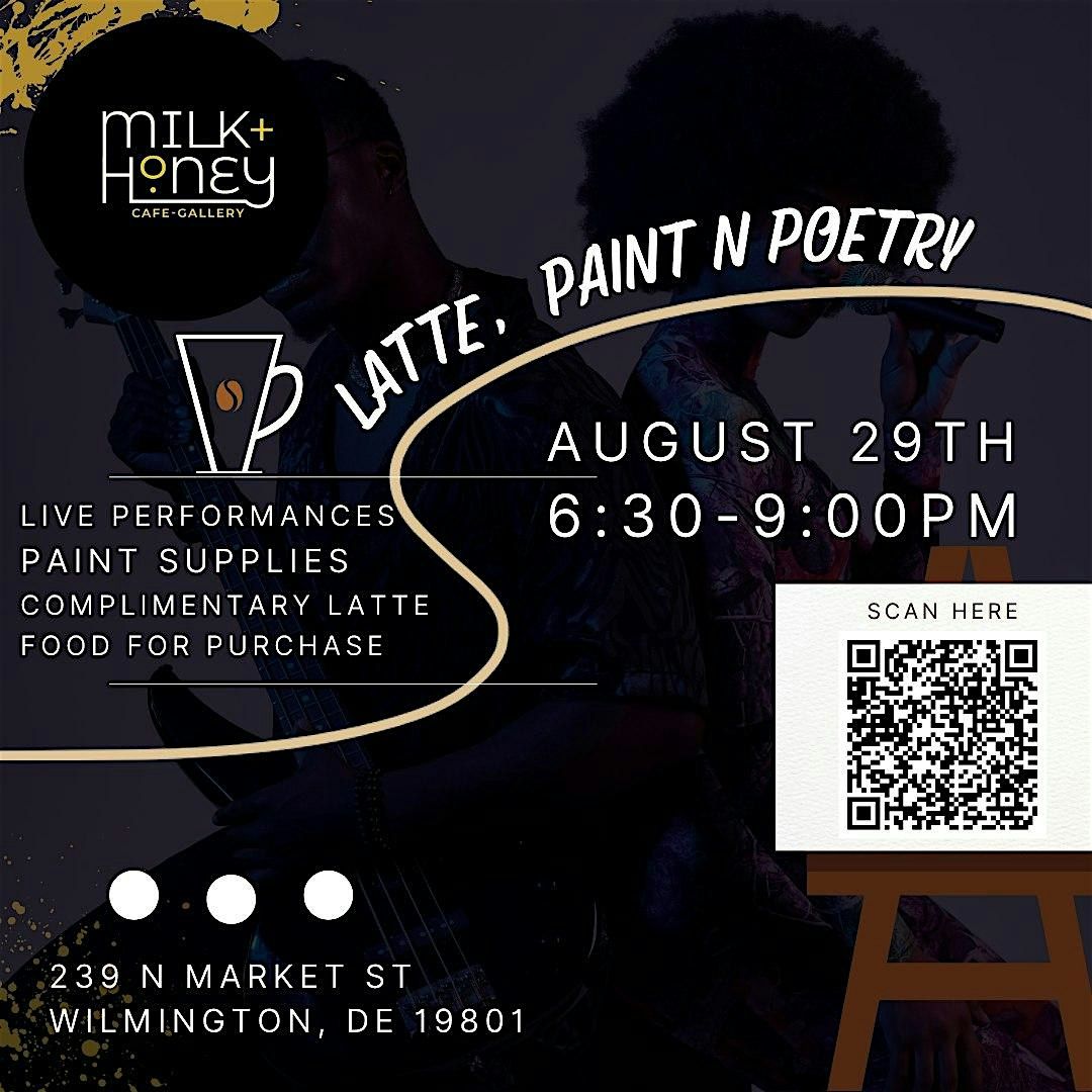 Latte, Paint n Poetry, 29 August | Event in Wilmington | AllEvents