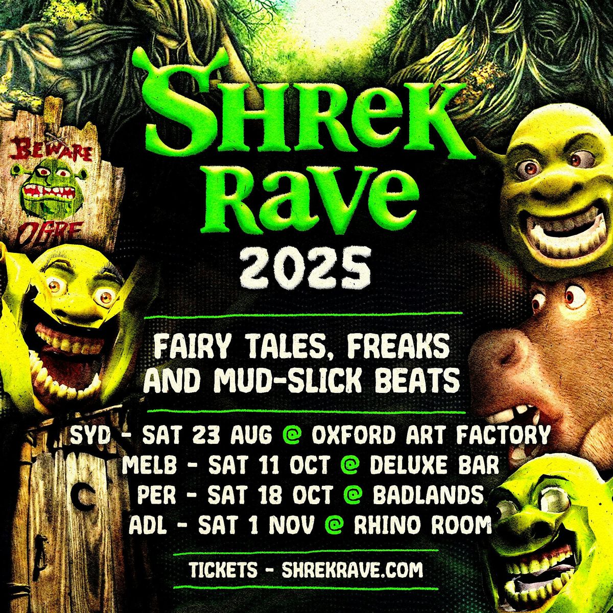 SHREK RAVE SUNSHINE COAST, Pulse Bar & Live Music Venue, Maroochydore ...