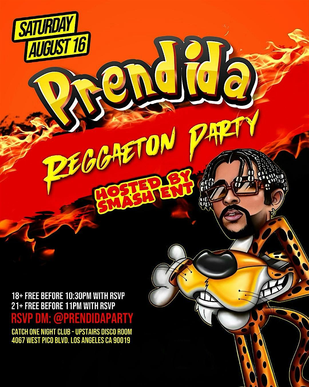 Prendida Party at Catch One LA 18+, 16 August | Event in Los Angeles | AllEvents
