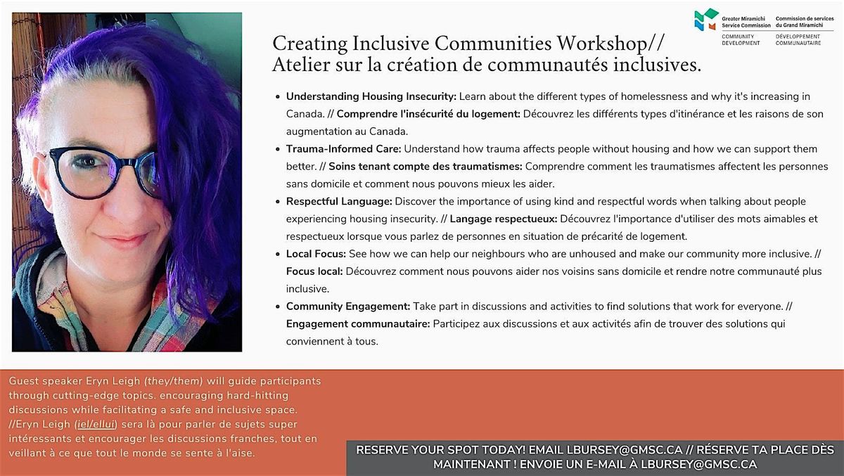 Creating Inclusive Communities Workshop// Atelier sur la création de commun | Event in Miramichi | AllEvents