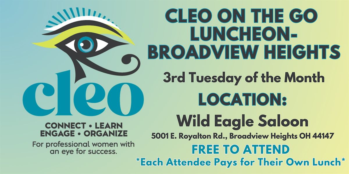 2025 CLEO on the Go Luncheons - Broadview Heights | Event in Broadview Heights | AllEvents