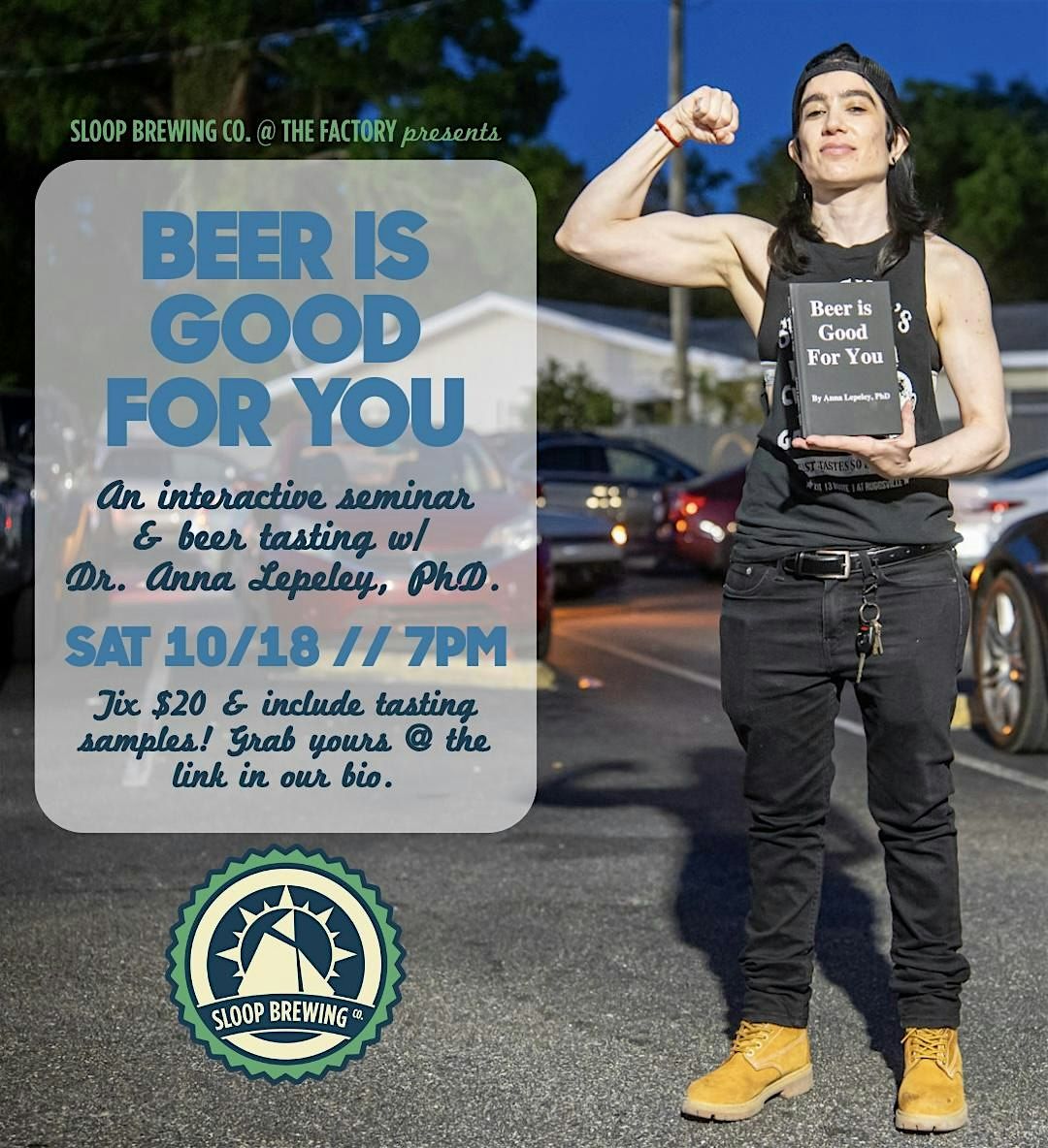 "Beer is Good for You" interactive seminar with Dr. Anna Lepeley, 18 October | Event in Hopewell Junction