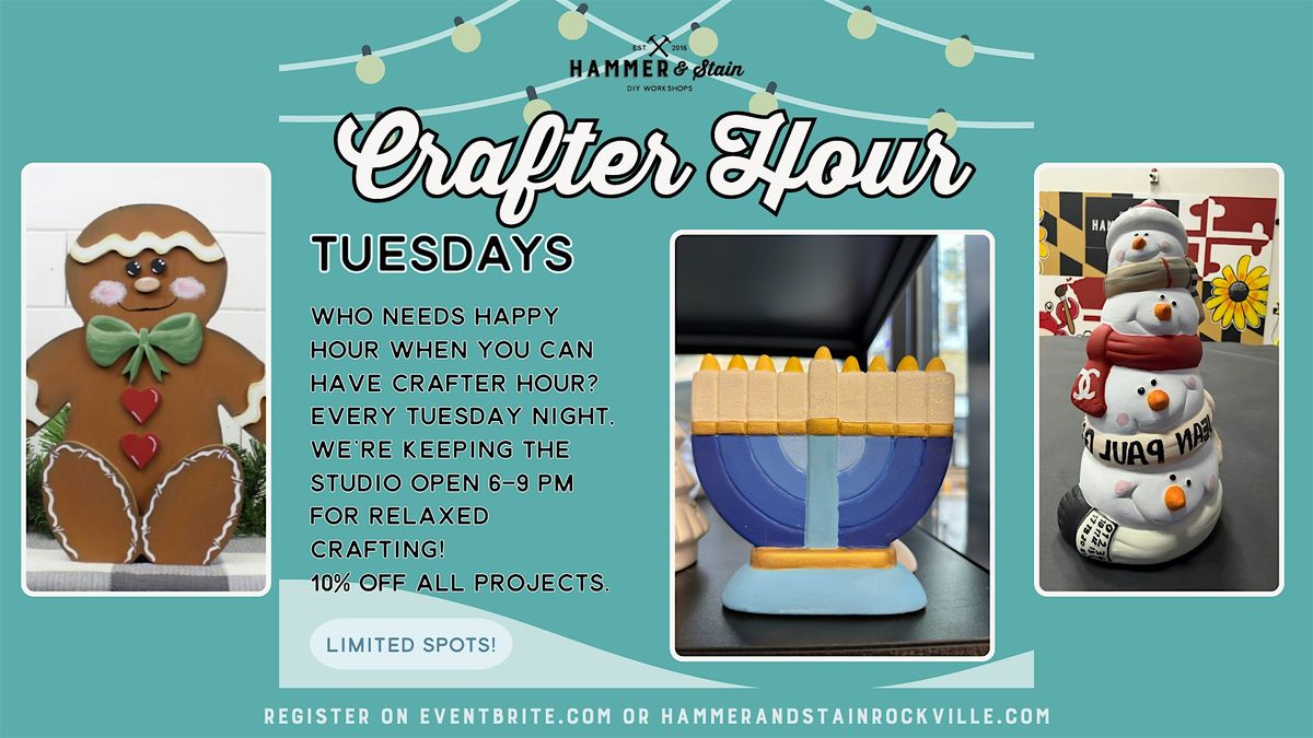 Tuesday Crafter Hours, 2 December | Event in Rockville | AllEvents