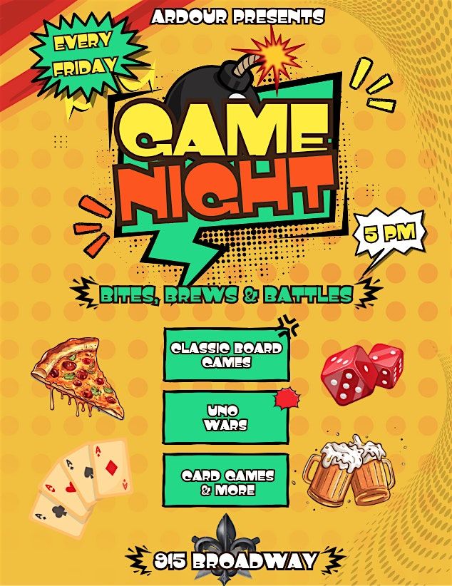 GAME NIGHT! (BITES, BREWS & BATTLES) | Event in Sacramento | AllEvents