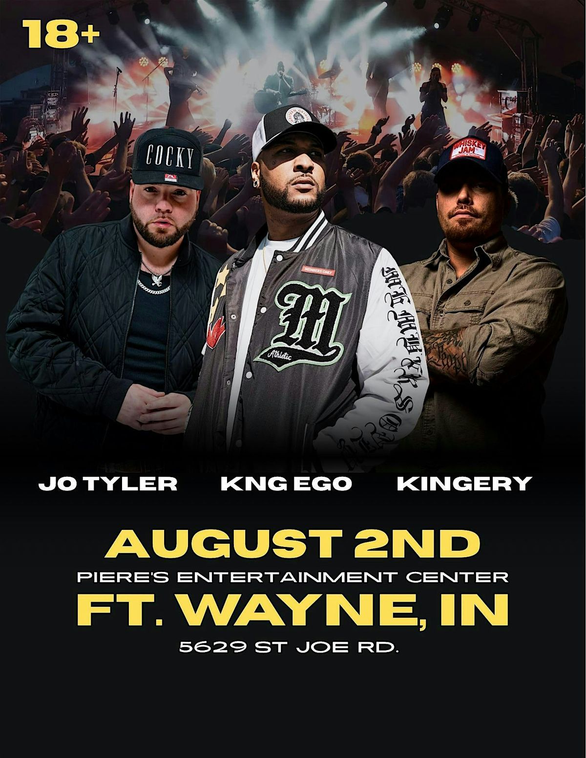 Kng Ego, Jo Tyler & Kingery @ Piere's, 2 August | Event in Fort Wayne | AllEvents