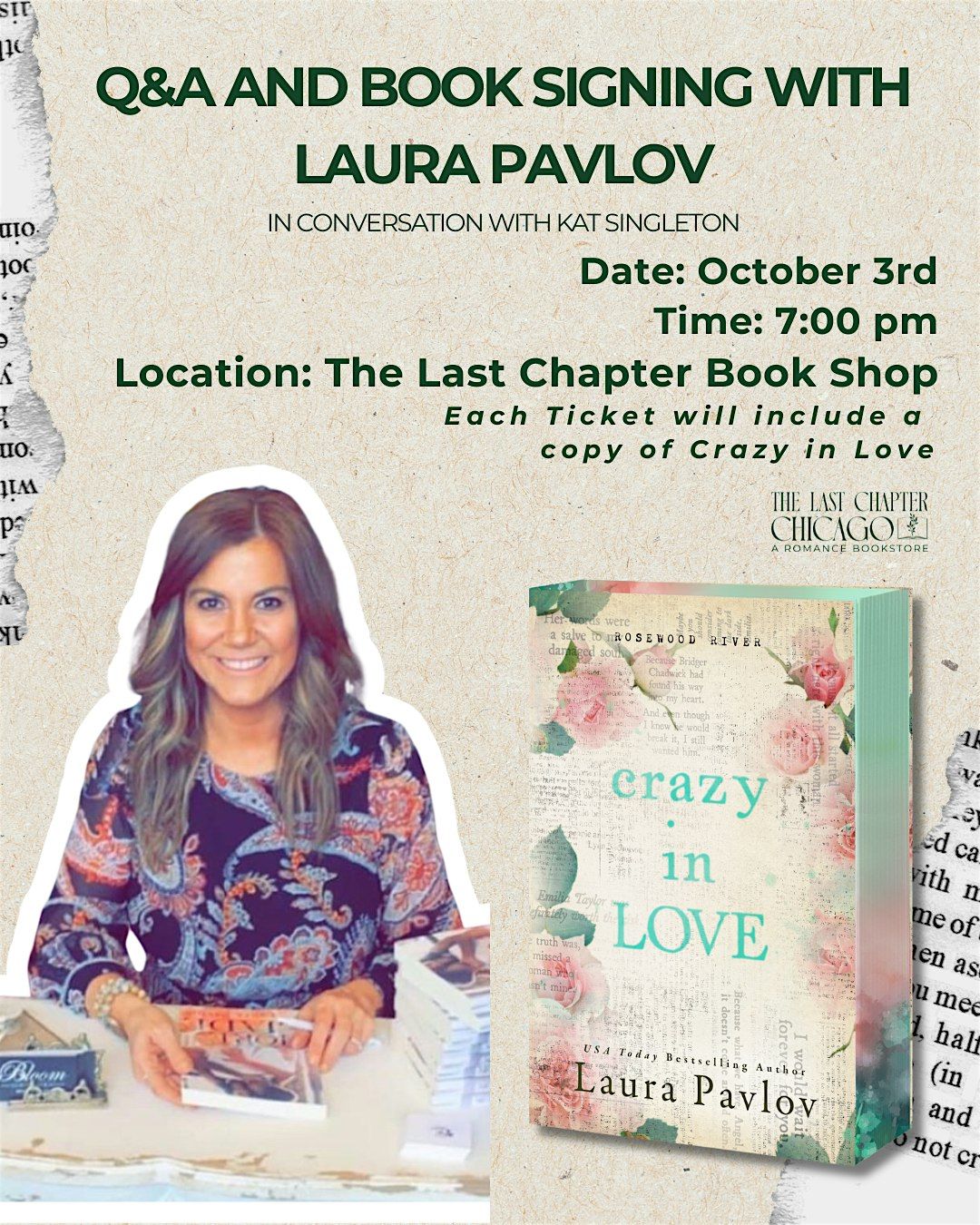 Q&A and book signing with Laura Pavlov & Kat Singleton, 3 October | Event in Chicago | AllEvents