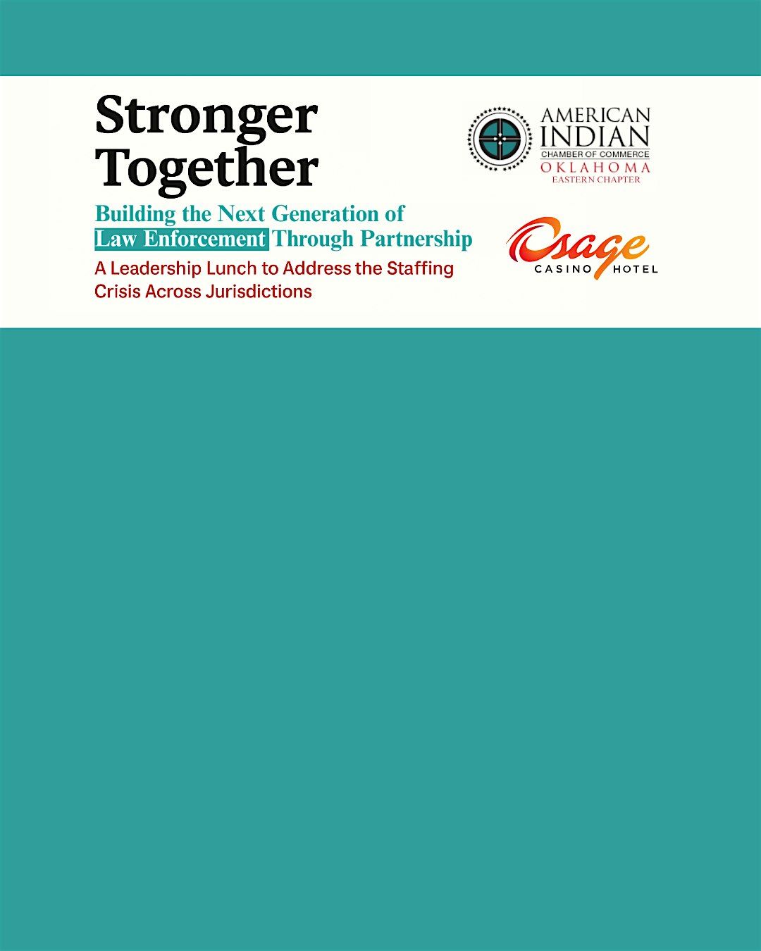 Eastern Chapter Stronger Together Leadership Lunch, 29 May | Event in Ponca City | AllEvents