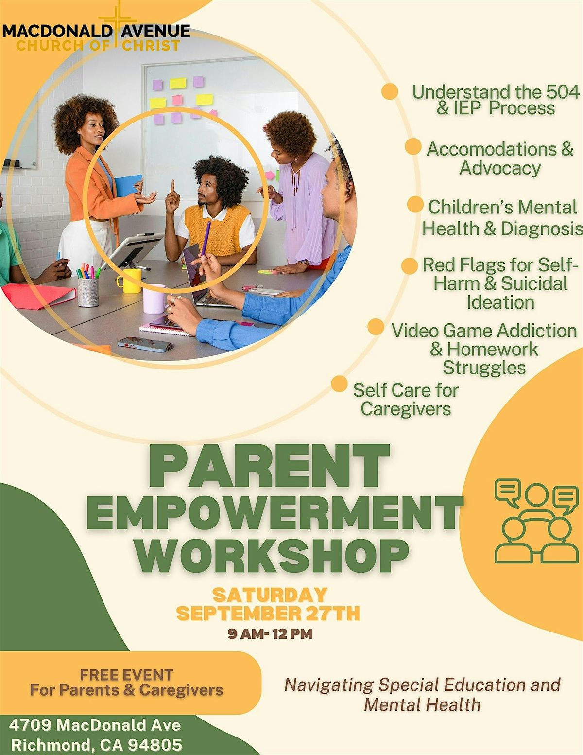Parent Empowerment Workshop: Navigating Special Education and Mental Health, 27 September | Event in Richmond