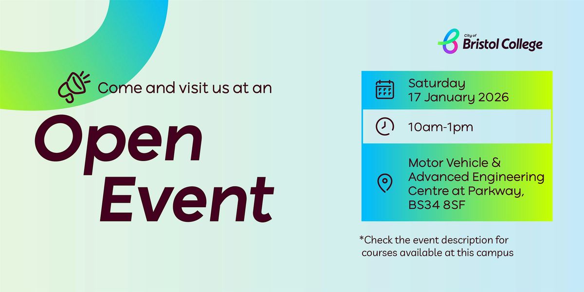 Open Event - Parkway, 17 January | Event in Stoke Gifford | AllEvents