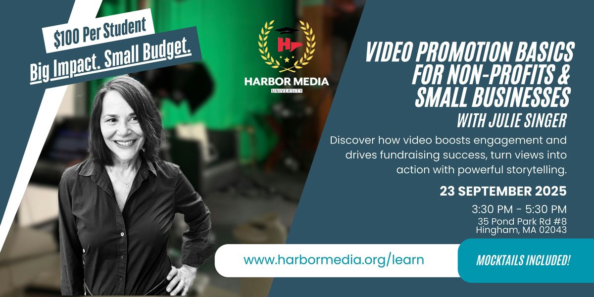 Video Promotion Basics for Non-Profits & Small Businesses with Julie Singer, 23 September | Event in Hingham